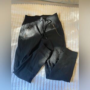Black Jogger Pants with Zipper Pockets